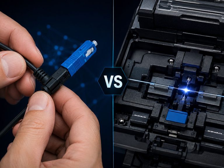 fiber-connector-vs-fusion-splicer