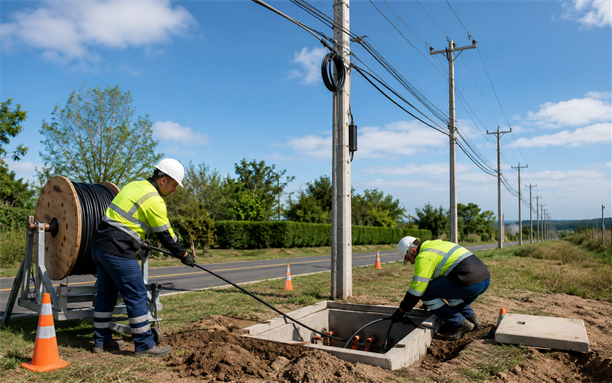 GYXTW fiber optic cable used in outdoor duct and aerial network installations