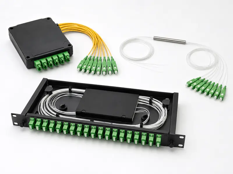 PLC and FBT optical splitter modules for FTTH passive optical network deployment